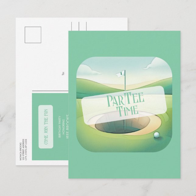 Postal de invitación de cumpleaños para el tema de (Anverso / Reverso)