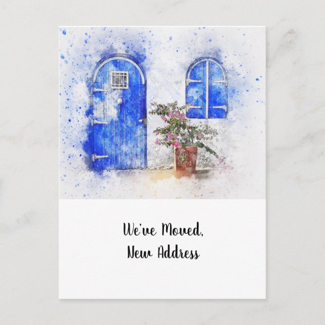 Postal de Invitación de dirección nueva de puerta (Anverso)