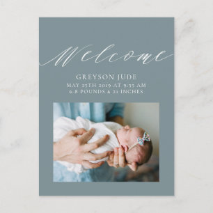 Postal de Invitación de foto de Baby Boy