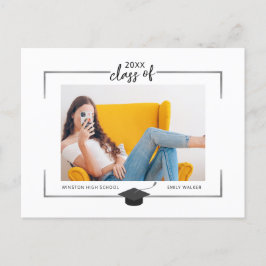 Postal de Invitación de graduación de borde platea