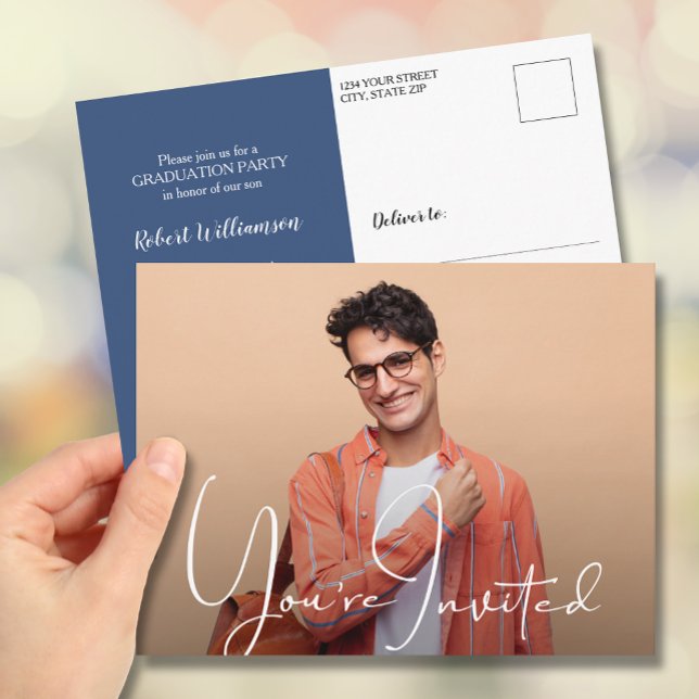 Postal de invitación de graduación de fotografía s (Subido por el creador)