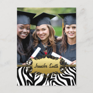 Postal de Invitación de Graduación de Impresión de