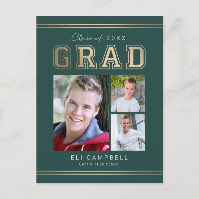 Postal de Invitación de Graduación de Variedad Bri (Anverso)