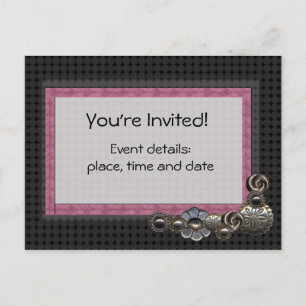 Postal de invitación de grupo de botones
