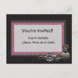 Postal de invitación de grupo de botones