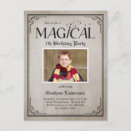 Postal de invitación de Halloween con cumpleaños m