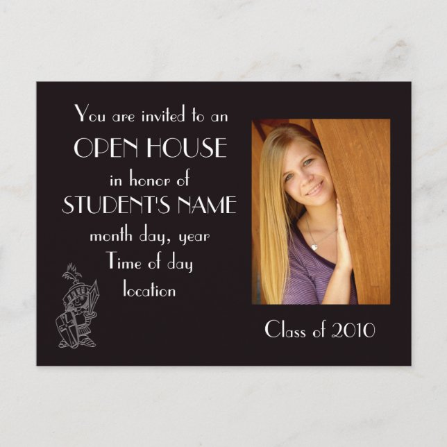 postal de invitación de la casa abierta (Anverso)