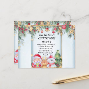 postal de invitación de los navidades