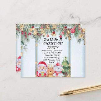 postal de invitación de los navidades