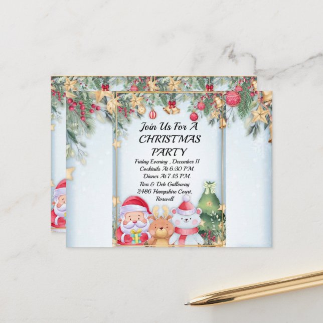 postal de invitación de los navidades (Anverso/Reverso In Situ)