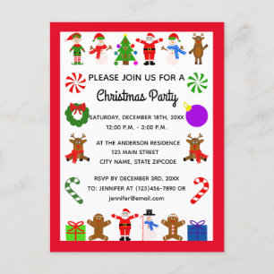 Postal de invitación de marco #3 para navidades