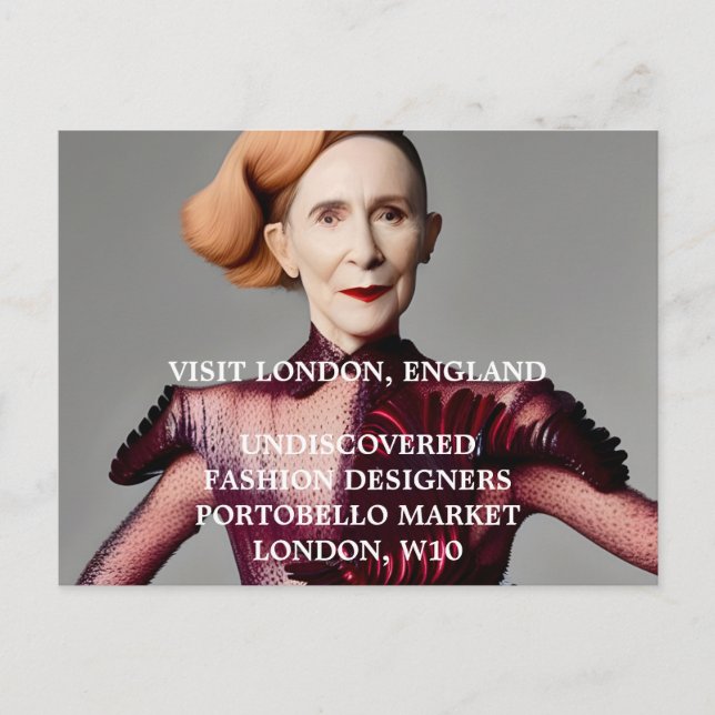 Postal de invitación de moda general para diseñado (Anverso)