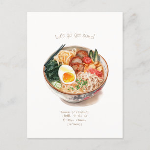 Postal de invitación de Ramen