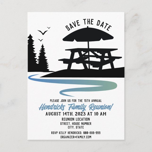 Postal de invitación de Reunión Familiar (Anverso)