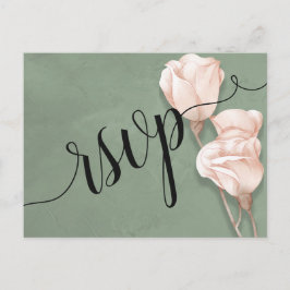 postal de invitación de RSVP para vegetación de mo