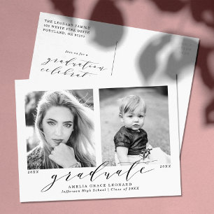 Postal De Invitación De vez en cuando, dos fiestas de graduación fotogr