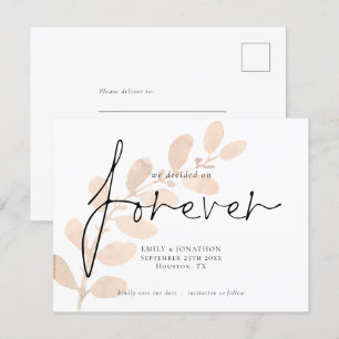 Postal De Invitación Decidimos por el follaje de Peach para siempre Gua