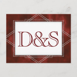 Postal De Invitación Deco de arte rojo geométrico | Moderna elección de