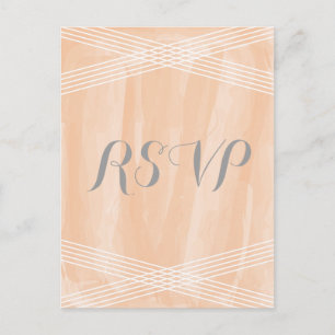 Postal De Invitación Deco de color de agua naranja RSVP