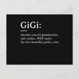 Postal De Invitación Definición de Gigi T Mujeres Regalo de Gigi Cumple