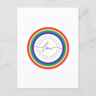 Postal de Invitación del Boda del mundo arcoiris