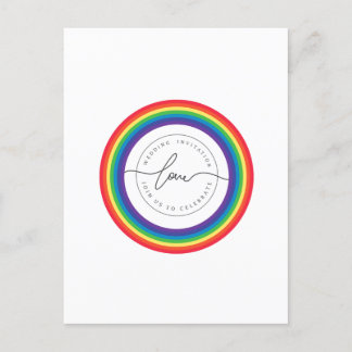 Postal de Invitación del Boda del mundo arcoiris