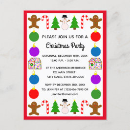 Postal de invitación del marco #1 de los navidades