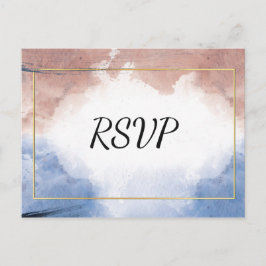 Postal De Invitación Delicada acuarela alusión a ondas rsvp