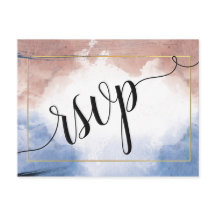 Delicada acuarela alusión a ondas rsvp invitat