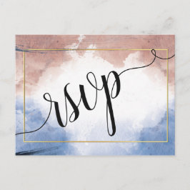 Postal De Invitación Delicada acuarela alusión a ondas rsvp invitat