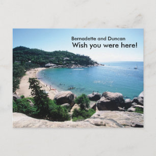 Postal De Invitación Desearía que estuvieras aquí Boda Postcard