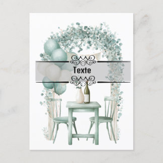 Postal De Invitación Design Invitation vert sauge à personnaliser