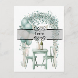 Postal De Invitación Design Invitation vert sauge à personnaliser