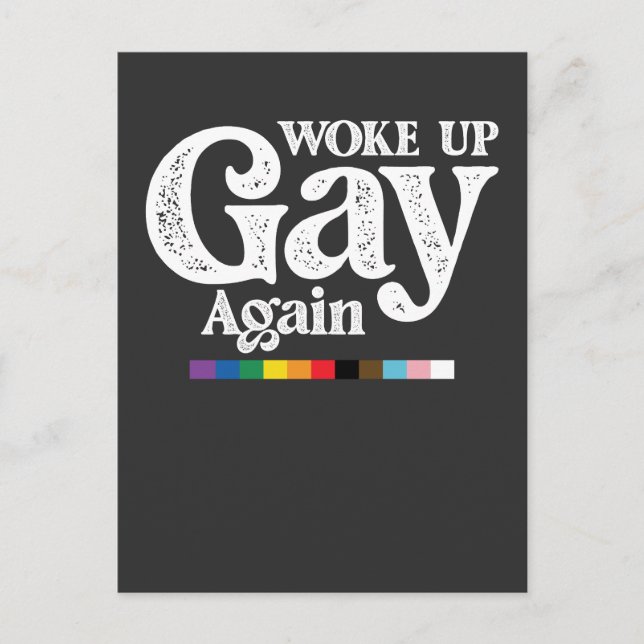 Postal De Invitación Despertó de nuevo a los homosexuales para apoyar e (Anverso)