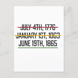 Postal De Invitación Día de la Independencia de Juneteenth Historia Neg