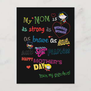 Postal De Invitación Día de la Madre   Fuerte, valiente y sin miedo