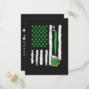 Postal De Invitación Día de San Patricio Bandera de América Santo