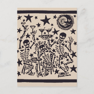 Postal De Invitación Día del Fiesta Muerto/ Día Muertos Fiesta