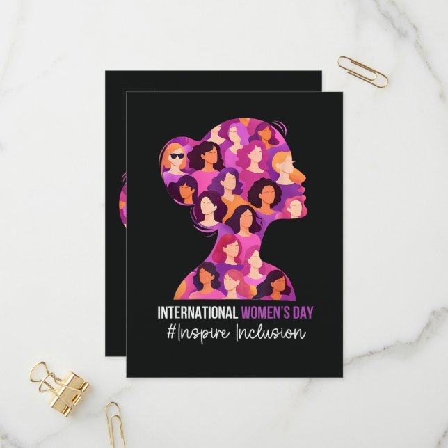 Postal De Invitación Día Internacional de la Mujer 8 de marzo (Anverso/Reverso In Situ)