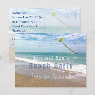 Postal De Invitación Días de Playa Fiesta en la Playa
