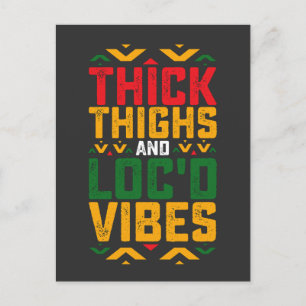 Postal De Invitación Diecinueve Thick Locd Vibes Afroamericano