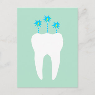 Postal De Invitación Diente de Celebración con Velas
