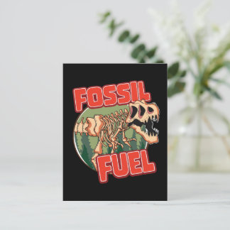 Postal De Invitación Dinosaurios "Combustible fósil"