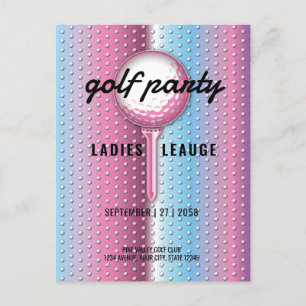 Postal De Invitación Diseño de fiesta de golf para damas elegantes