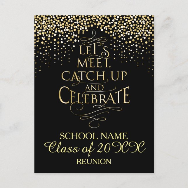 Postal De Invitación Diseño de Reunión escolar (Anverso)