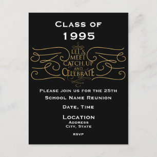 Postal De Invitación Diseño de Reunión Escolar, estilo elegante