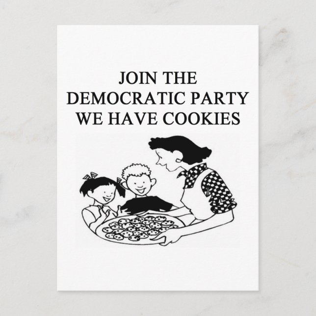 Postal De Invitación diseño fiesta democrático (Anverso)