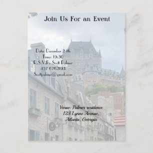 Postal De Invitación Distrito histórico de Quebec