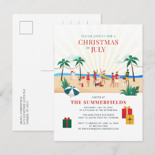 Postal De Invitación Diversión Familiar en la Fiesta de Verano en la Pl