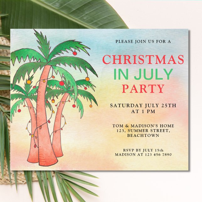 Postal De Invitación Diversión Navidad en fiesta de Julio  (Subido por el creador)